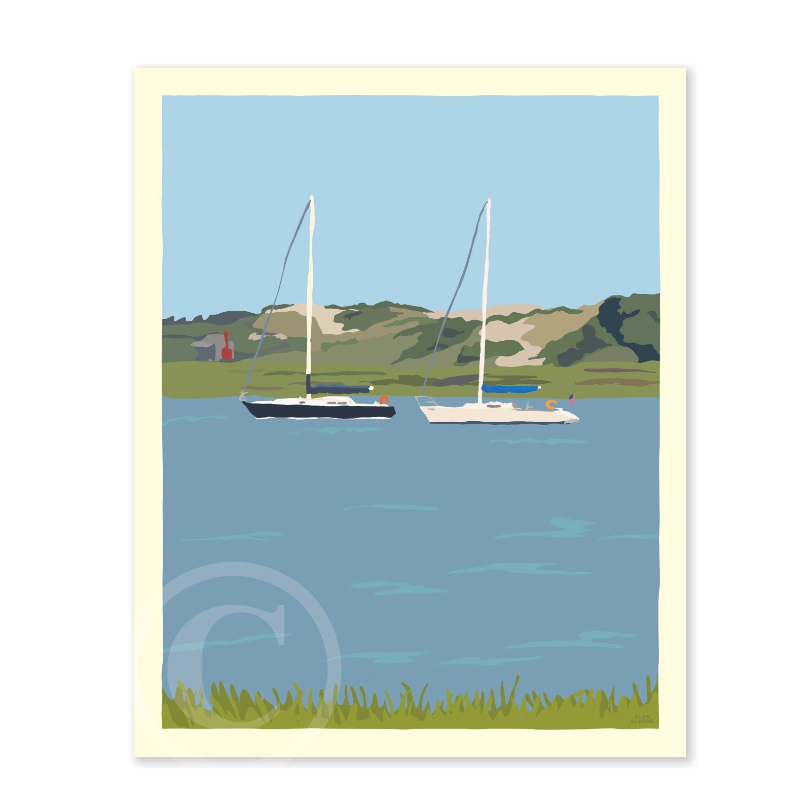 Sailboats at Sandy Neck