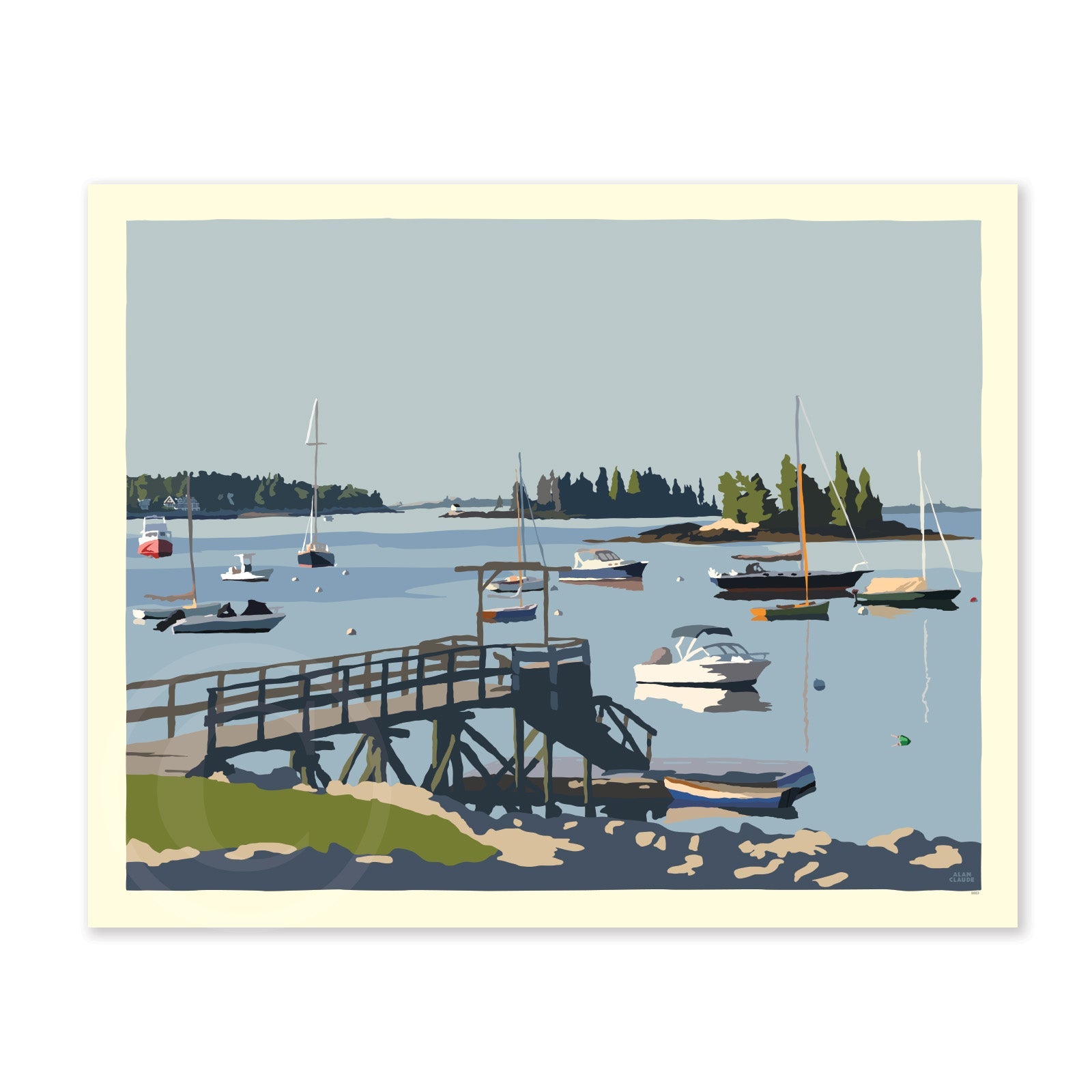Sailboats in Boothbay Harbor