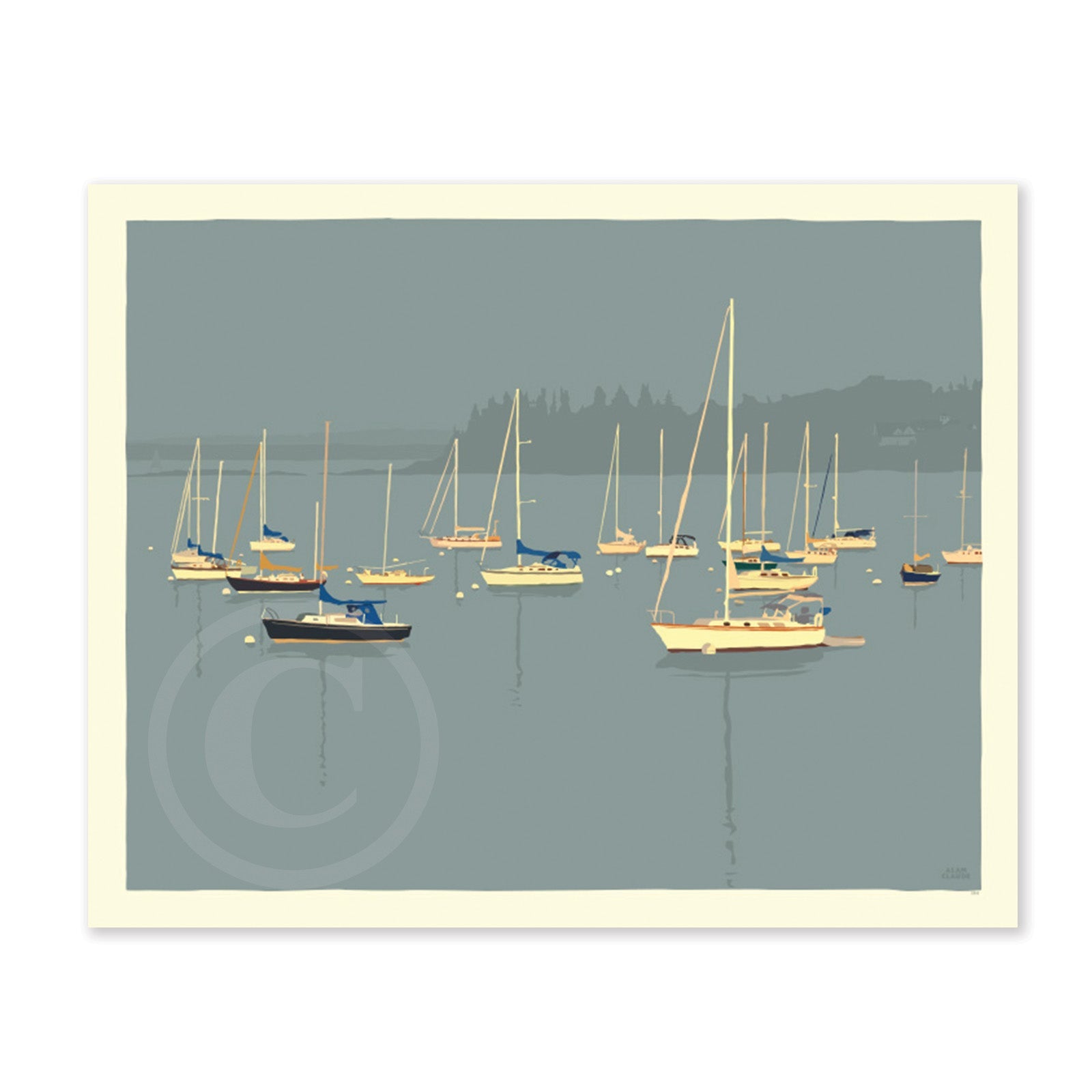 Sailboats in Rockland Harbor