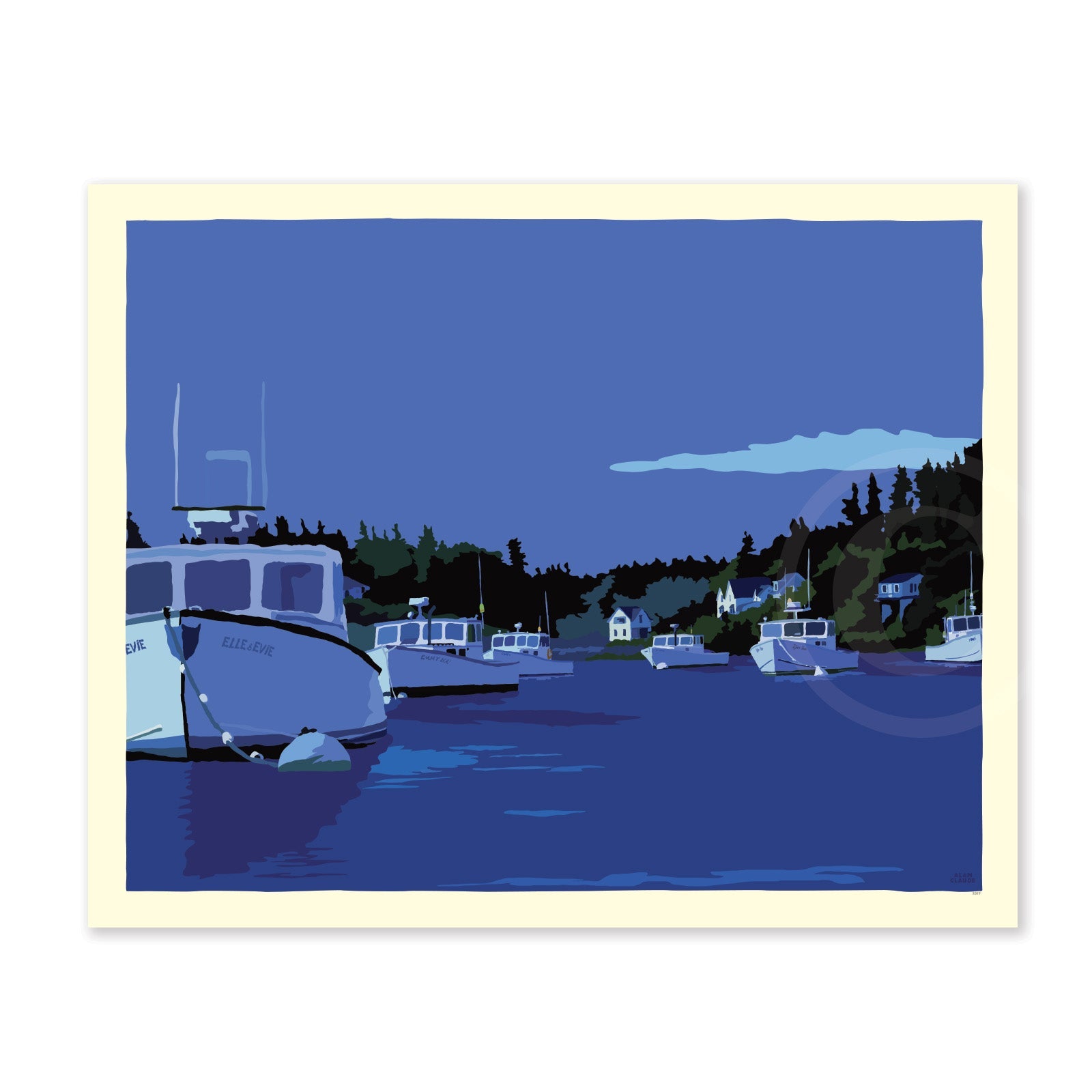 Moonlight Over Port Clyde