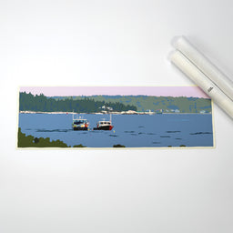 Catching Up Art Print 12" x 36" Travel Poster - Maine
