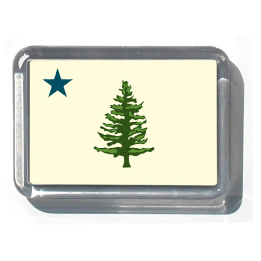 1901 Me Flag  2" x 2 3/4" Acrylic Magnet - Maine