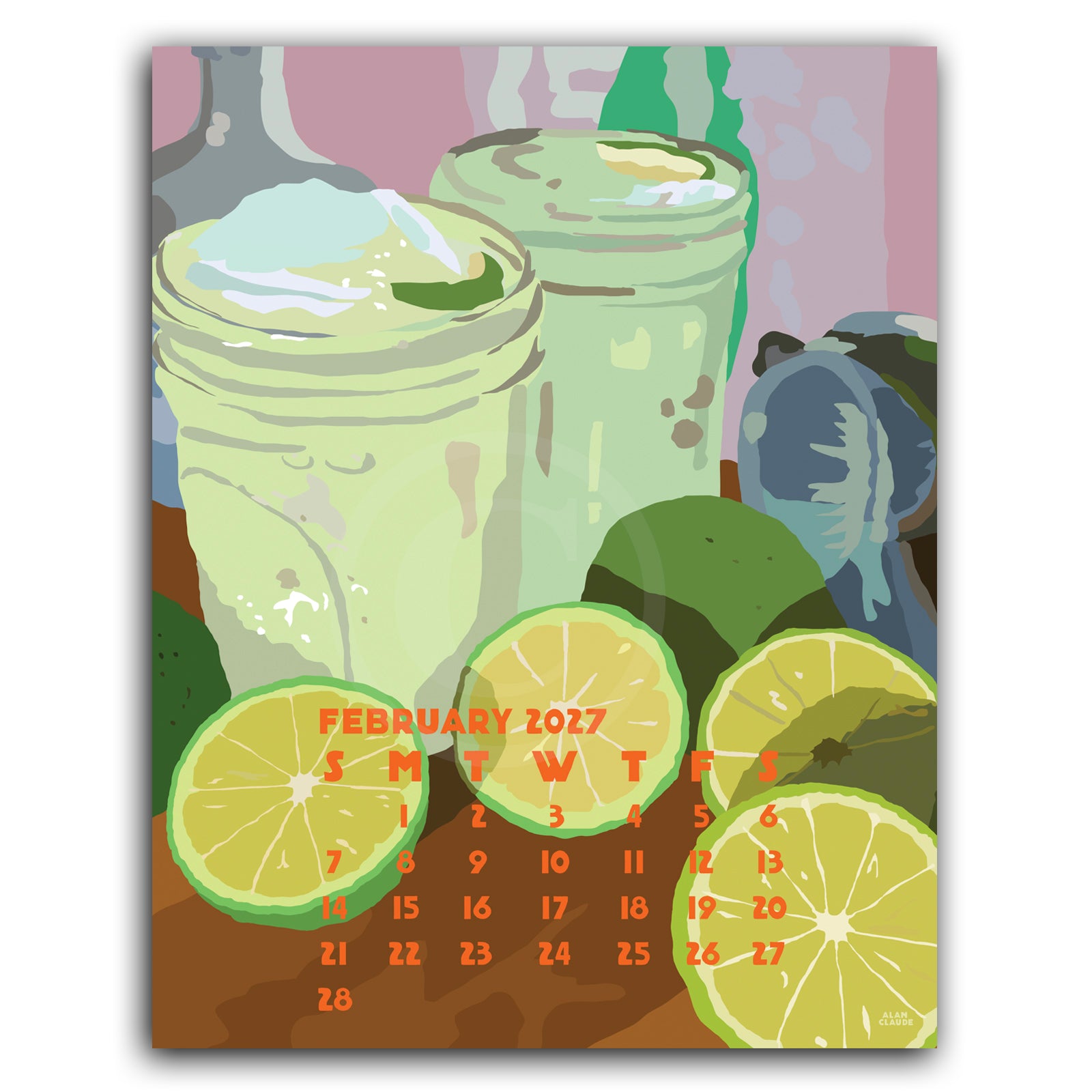 2027 Desk Calendar 5x7 by Alan Claude