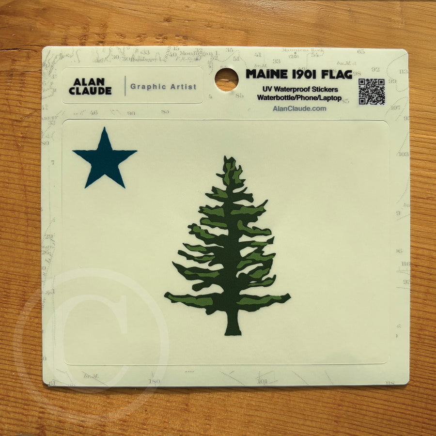 1901 ME Flag Sticker