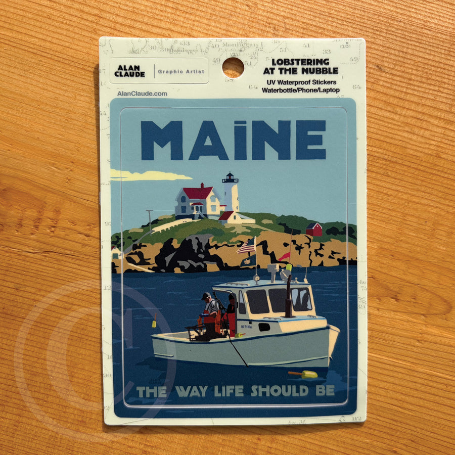 Lobstering at the Nubble Travel Sticker
