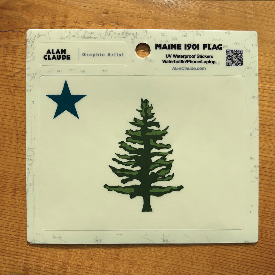 1901 ME Flag Sticker
