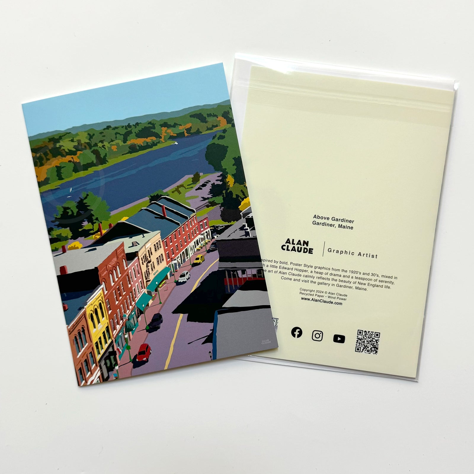 Above Gardiner Notecard 5" x 7"  - Maine