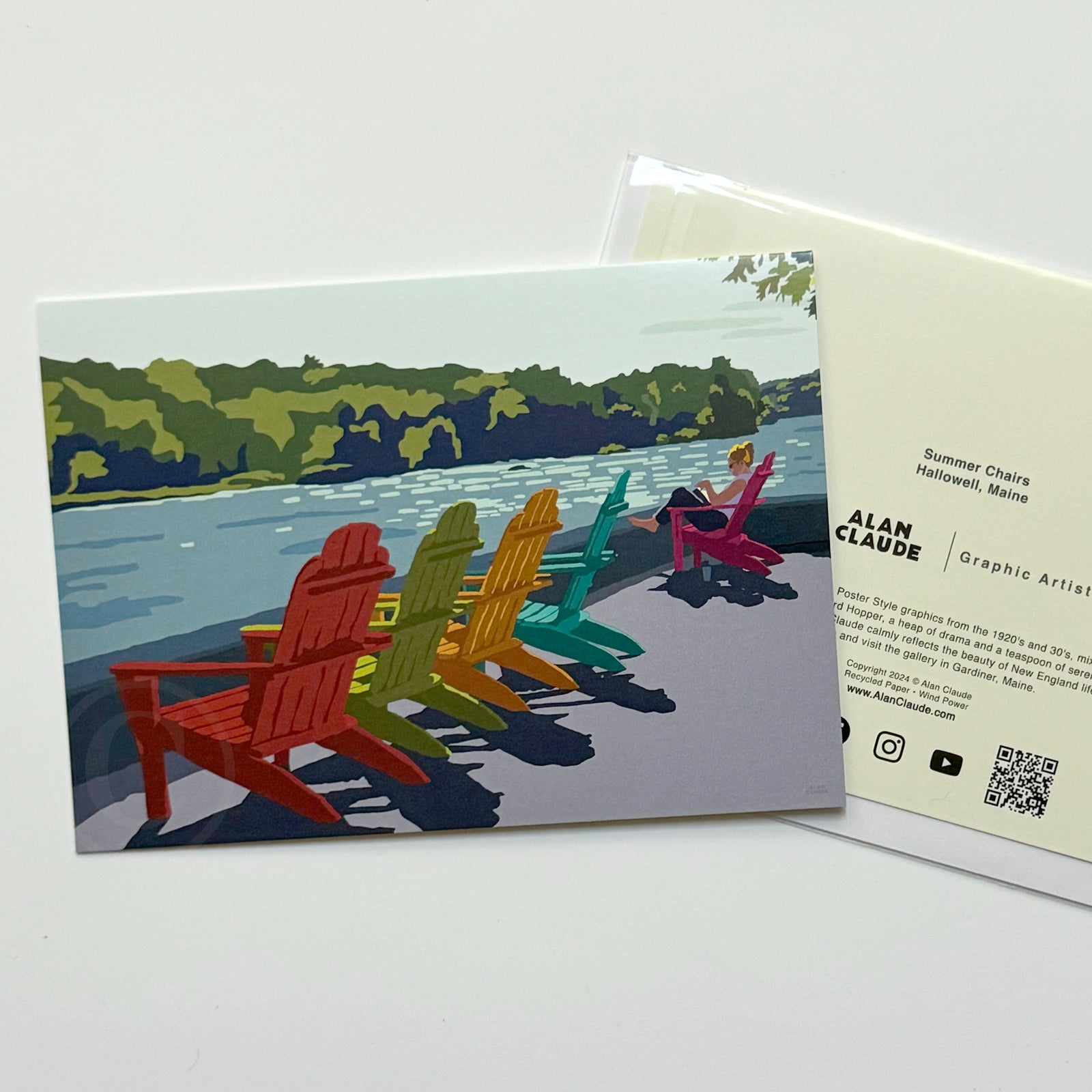 Summer Chairs Notecard 5" x 7"  - Maine