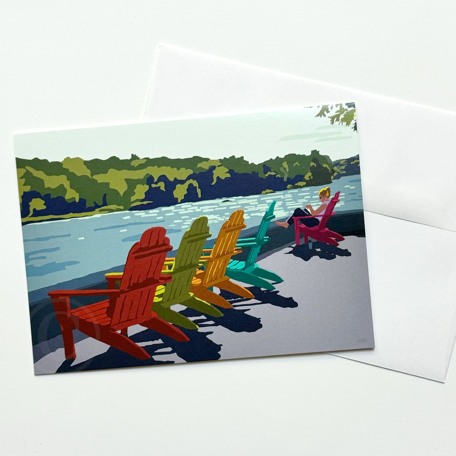 Summer Chairs Notecard 5" x 7"  - Maine