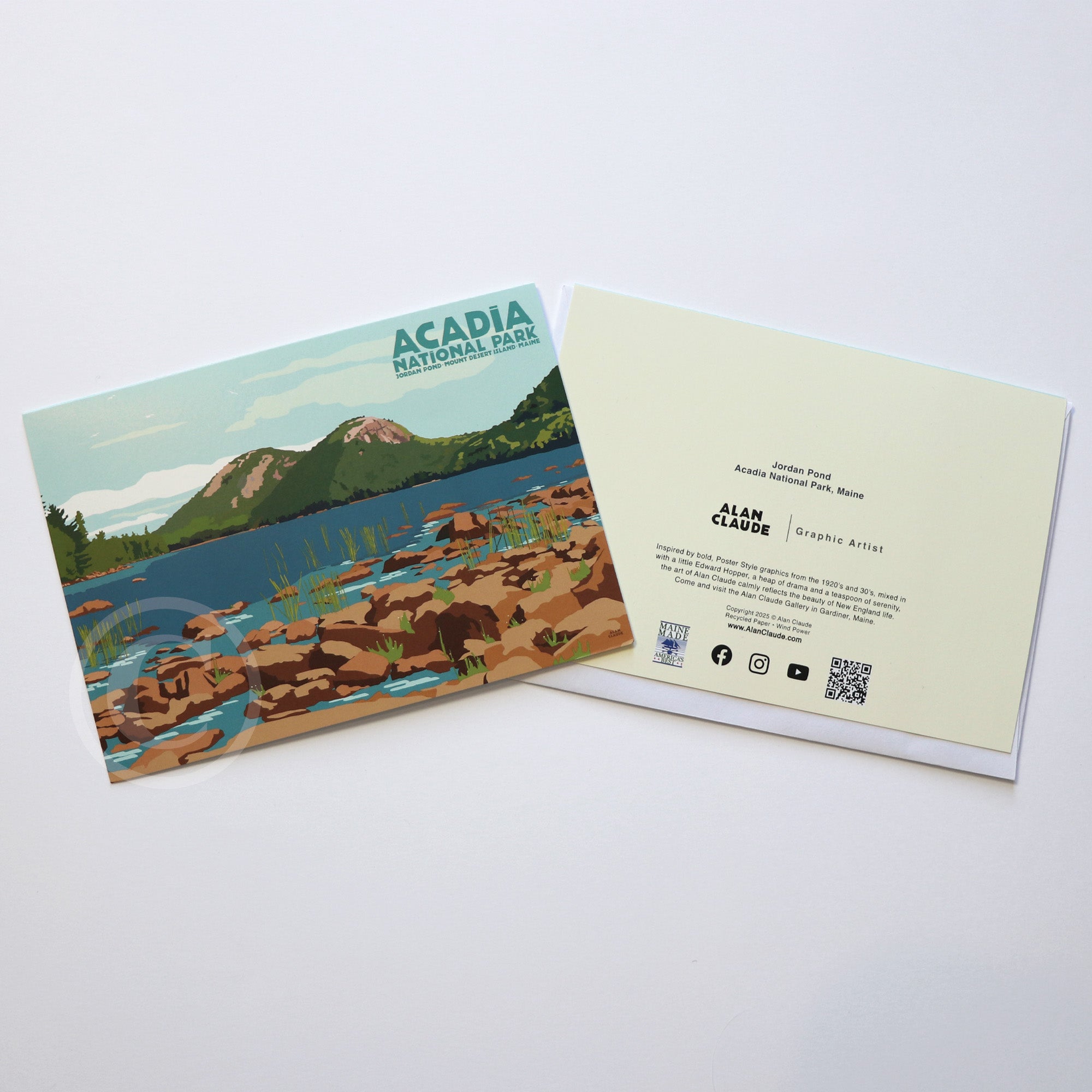 Jordan Pond Notecard 5" x 7"  - Maine