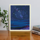 Stargazing Art Print 8" x 10" Travel Poster By Alan Claude - Maine