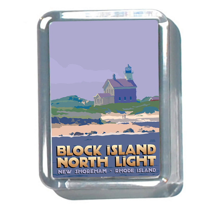 Block Island North 2" x 2 3/4" Acrylic Magnet - Rhode Island