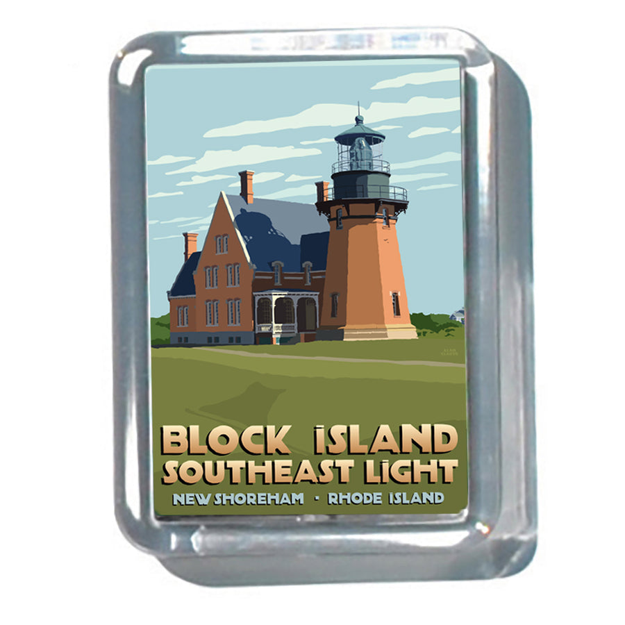 Block Island South 2" x 2 3/4" Acrylic Magnet - Rhode Island