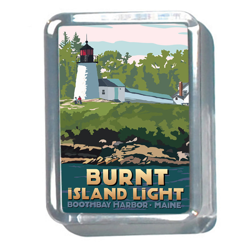 Burnt Island Light 2" x 2 3/4" Acrylic Magnet - Maine