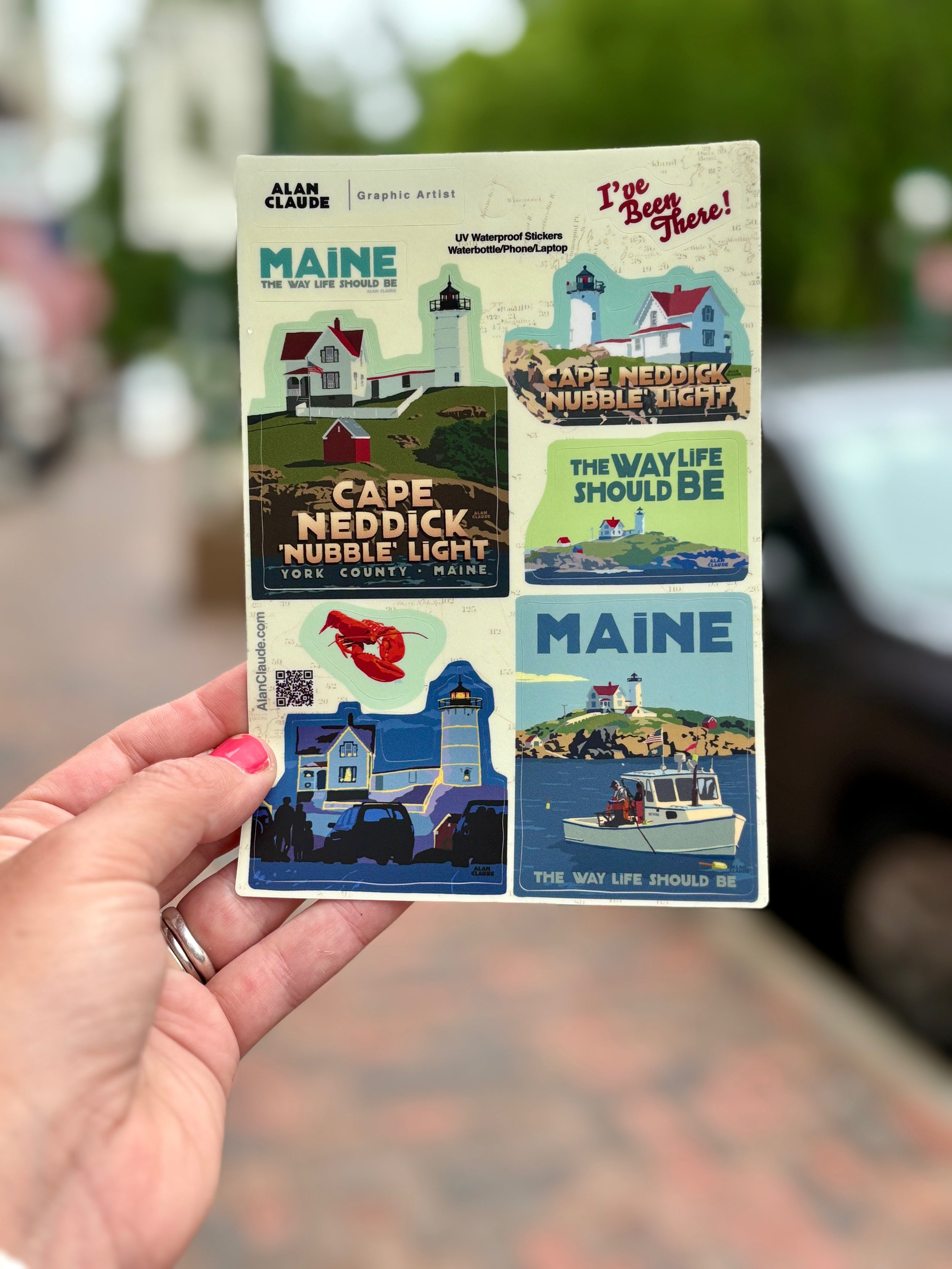 Cape Neddick Nubble Light Stickers - Large/MULTI