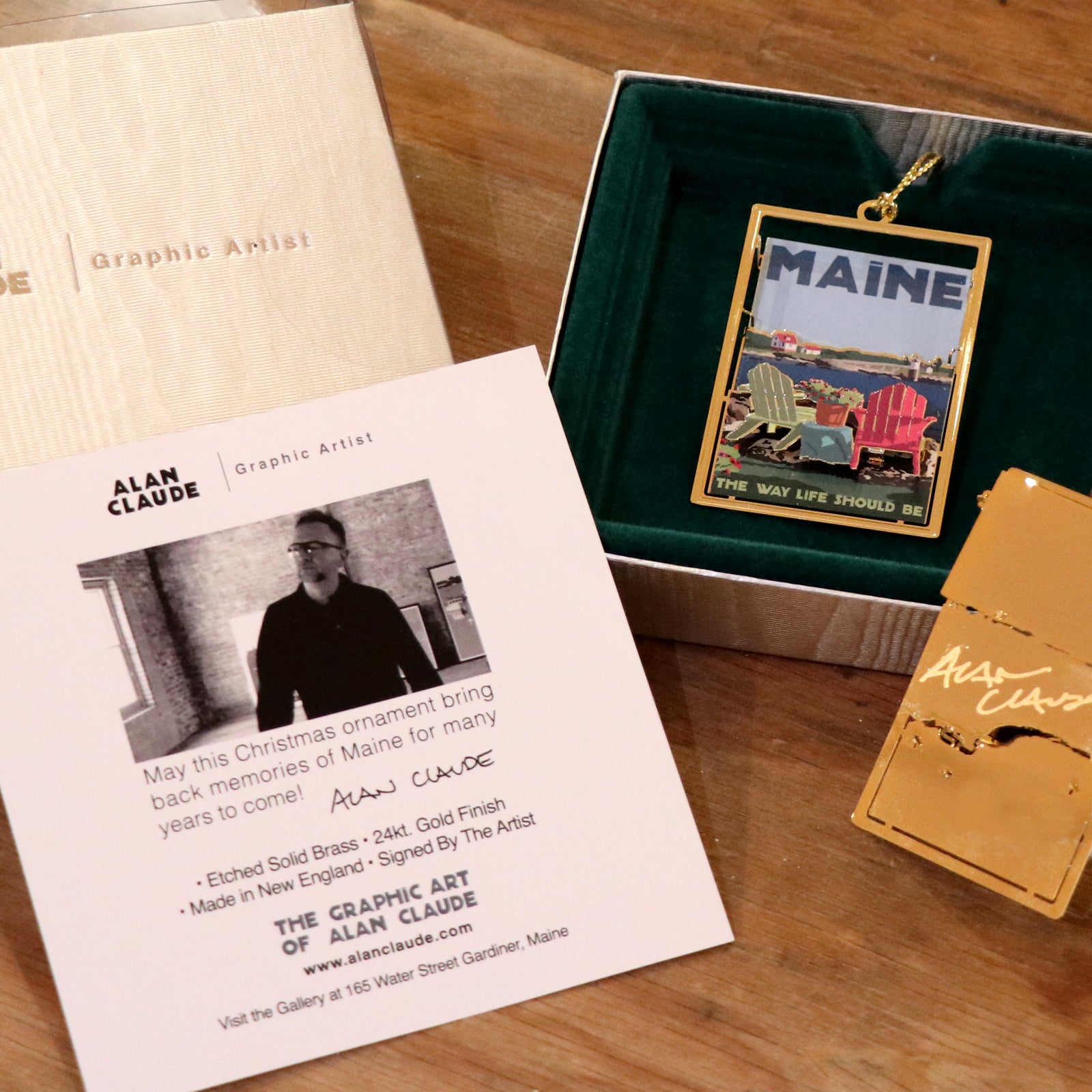 Chairs Overlooking Ram Island Light - Maine The Way Life Should Be - Christmas Ornament - Ram Island Lighthouse Maine