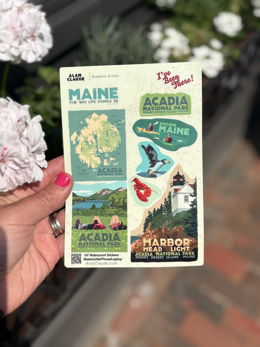 Acadia National Park Stickers Large/MULTI