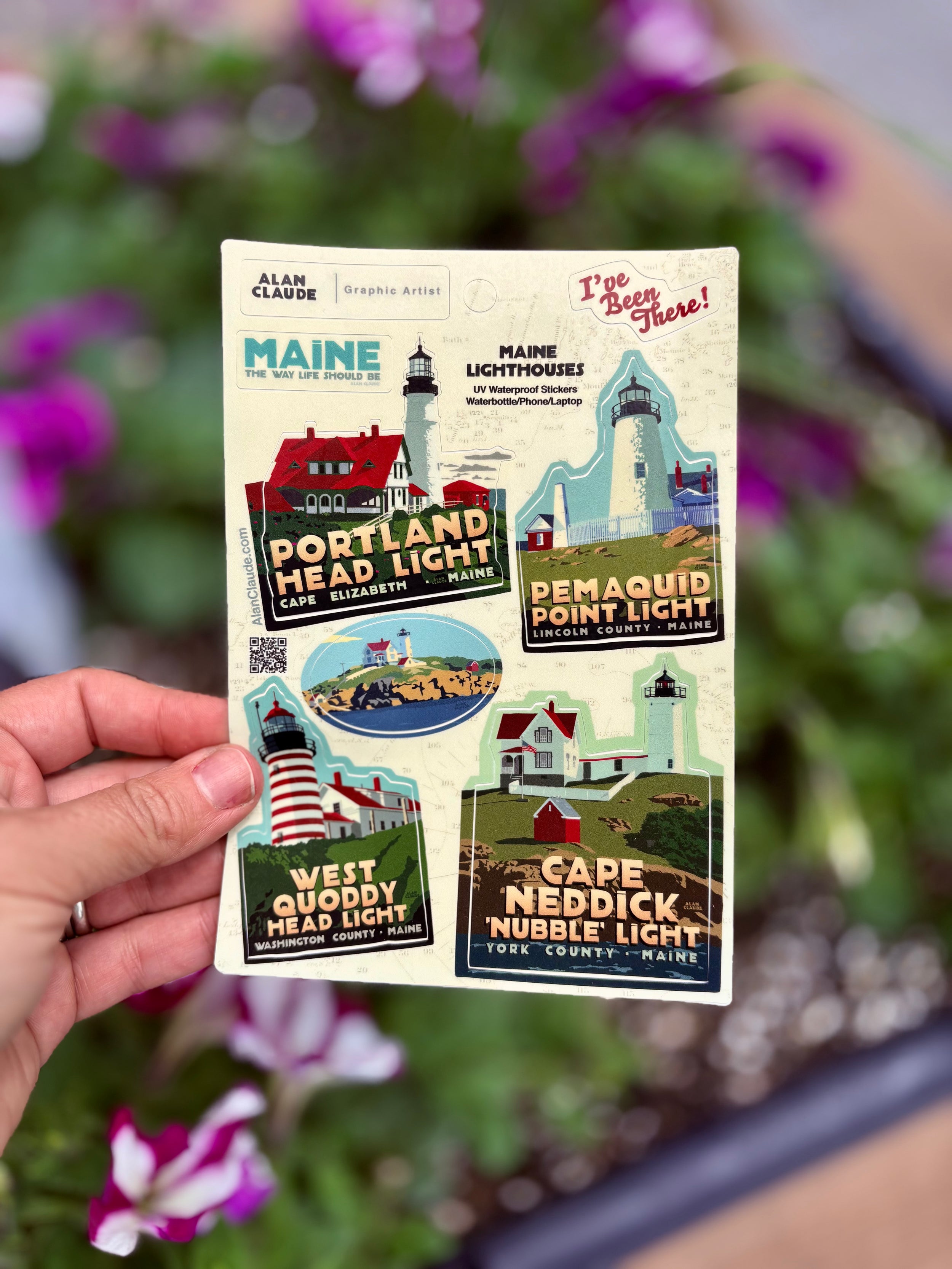 Maine Lighthouse Series Stickers - Large/MULTI