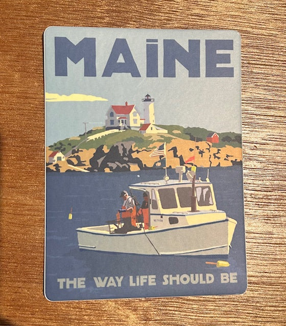 Lobstering at the Nubble Travel Sticker