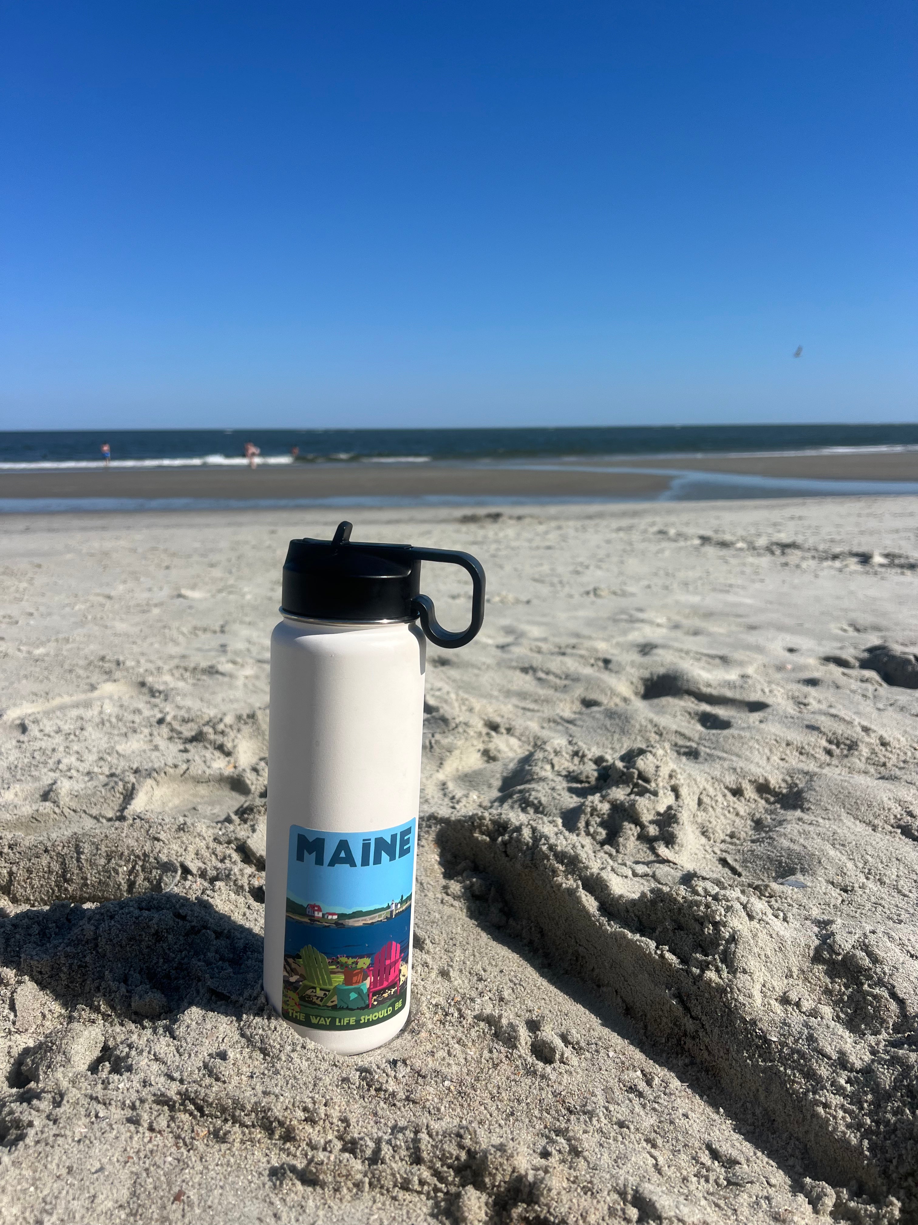 Maine Chairs Overlooking Ram Island Travel Sticker