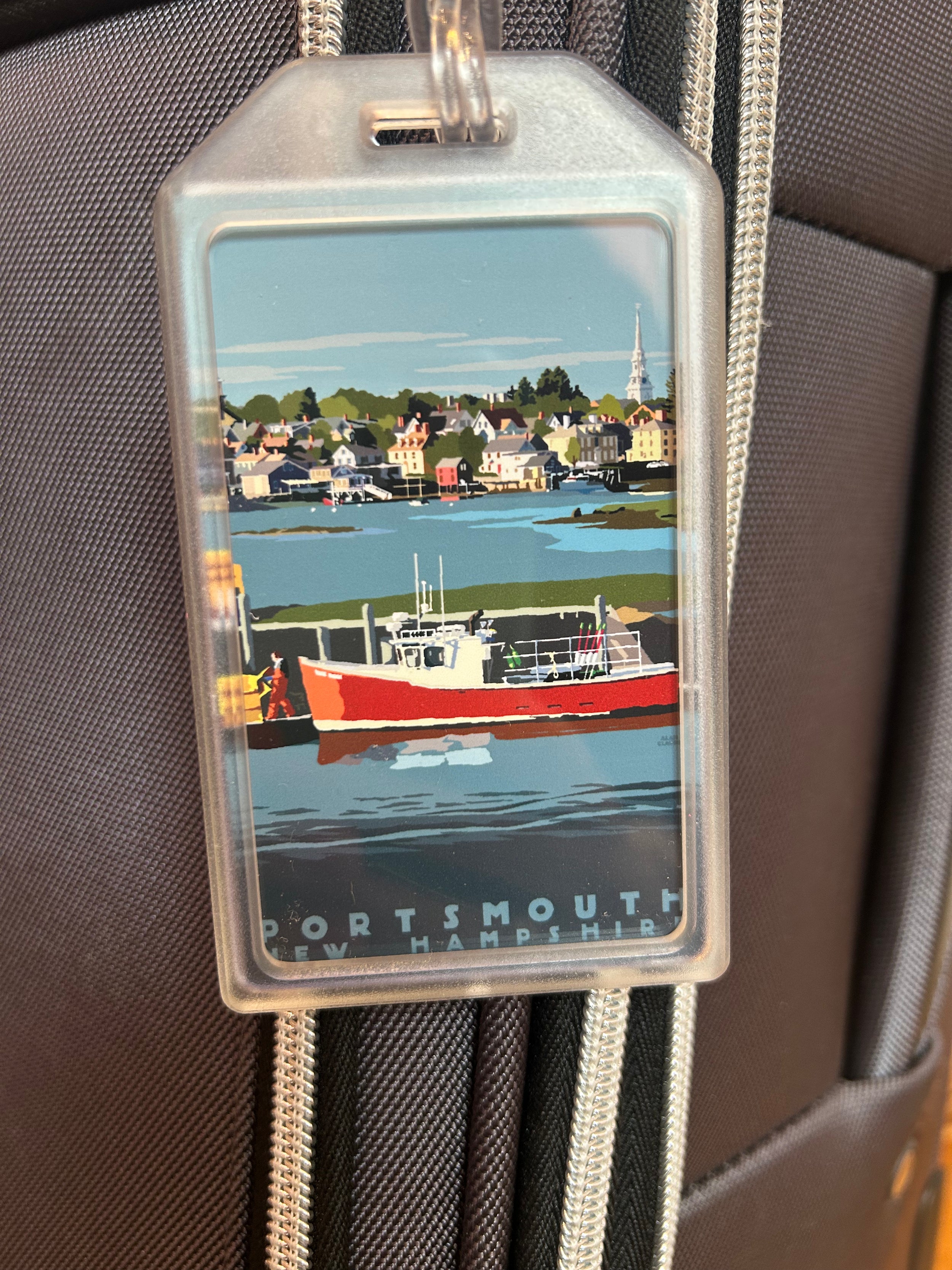 Portsmouth Lobster Boat Luggage Tag