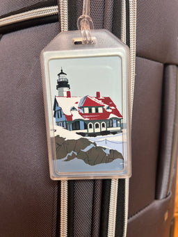Portland Head Light in Winter Luggage Tag