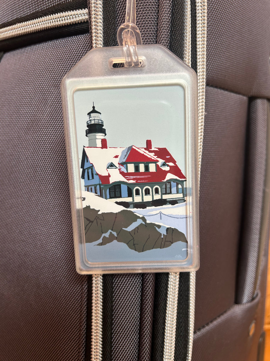 Portland Head Light in Winter Luggage Tag