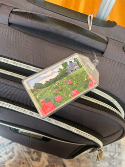 Peonies Luggage Tag