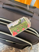 Peonies Luggage Tag