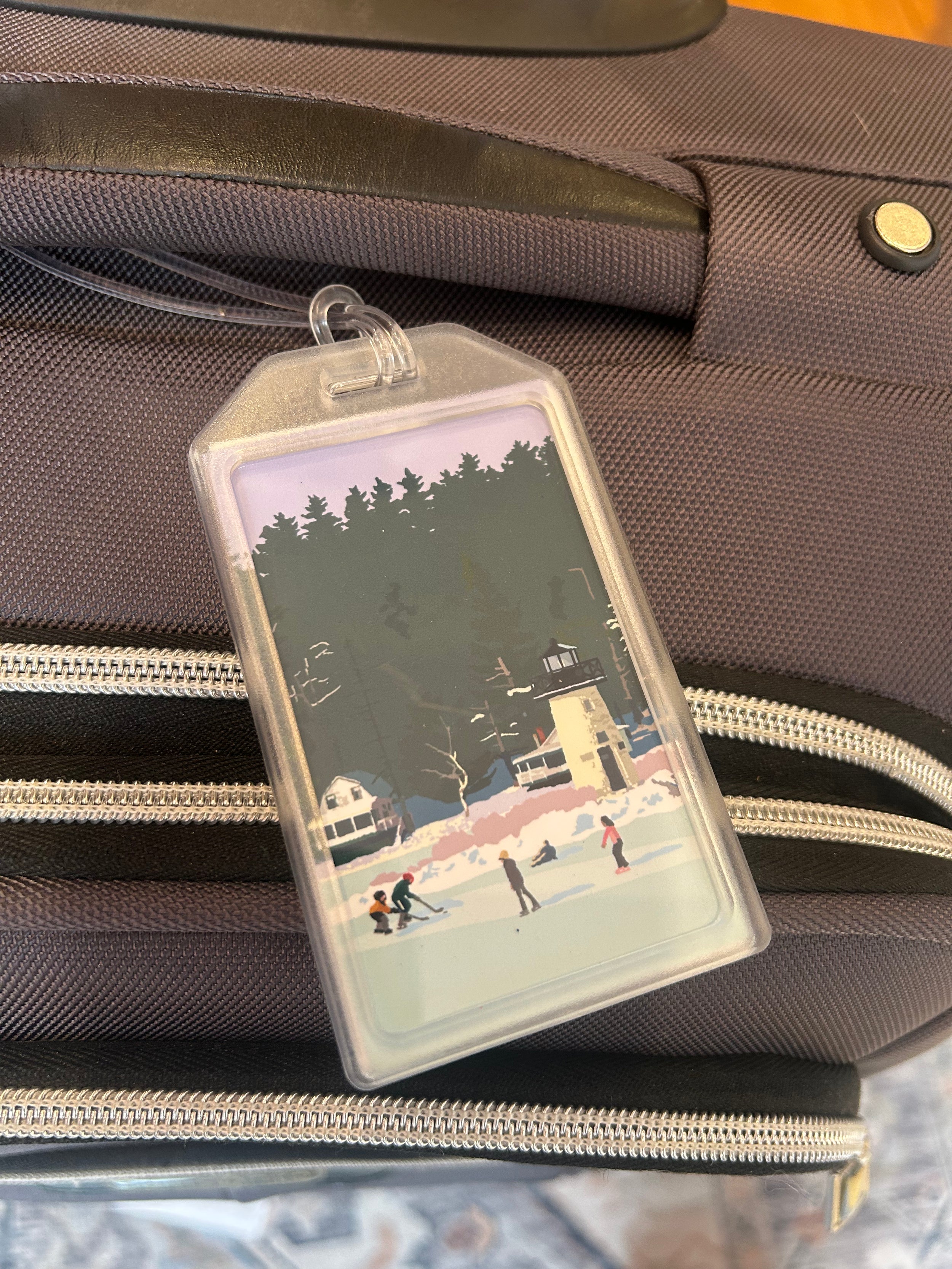 Ice Skating Ladies Delight Luggage Tag