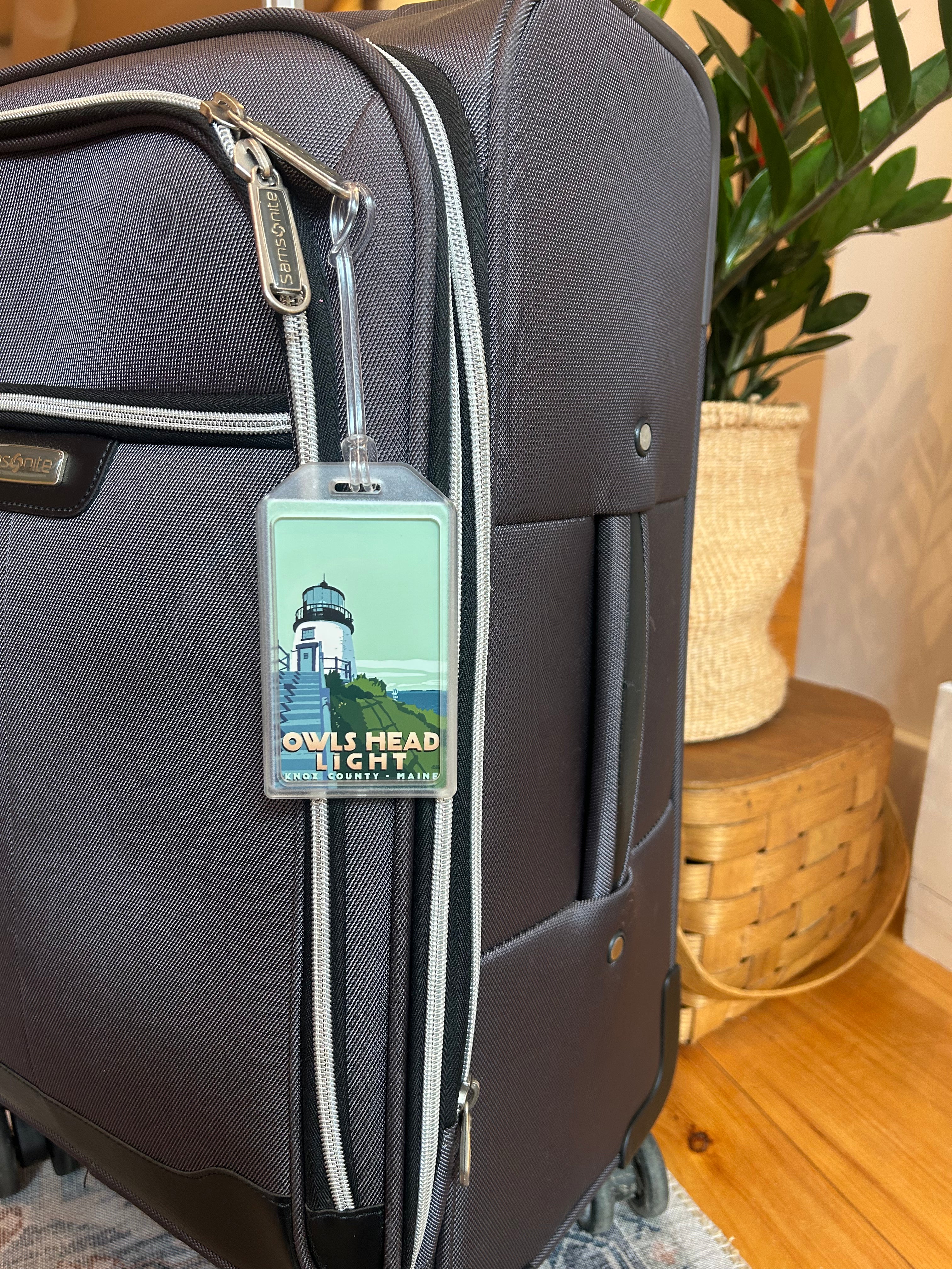 Owls Head Lighthouse Luggage Tag