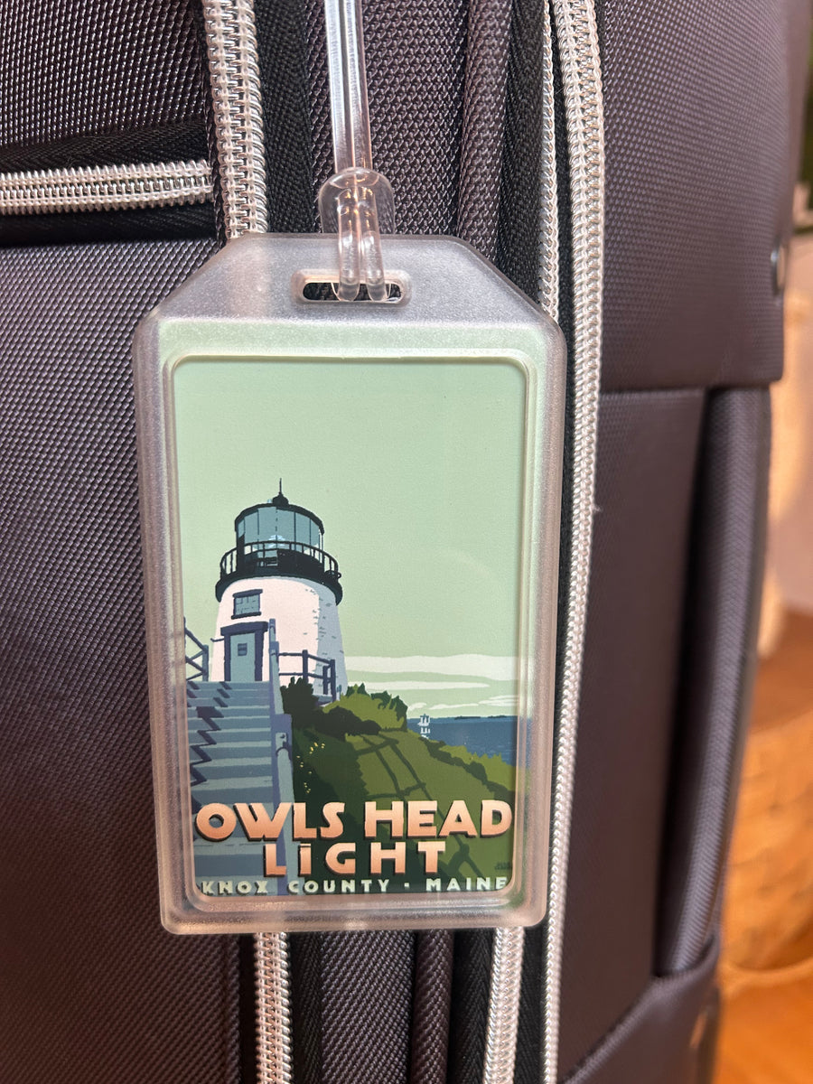 Owls Head Lighthouse Luggage Tag