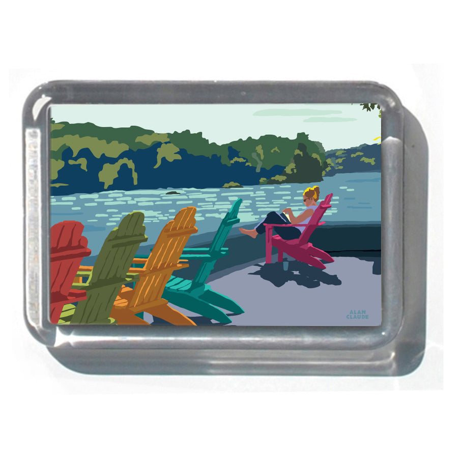 Summer Chairs 2" x 2 3/4" Acrylic Magnet