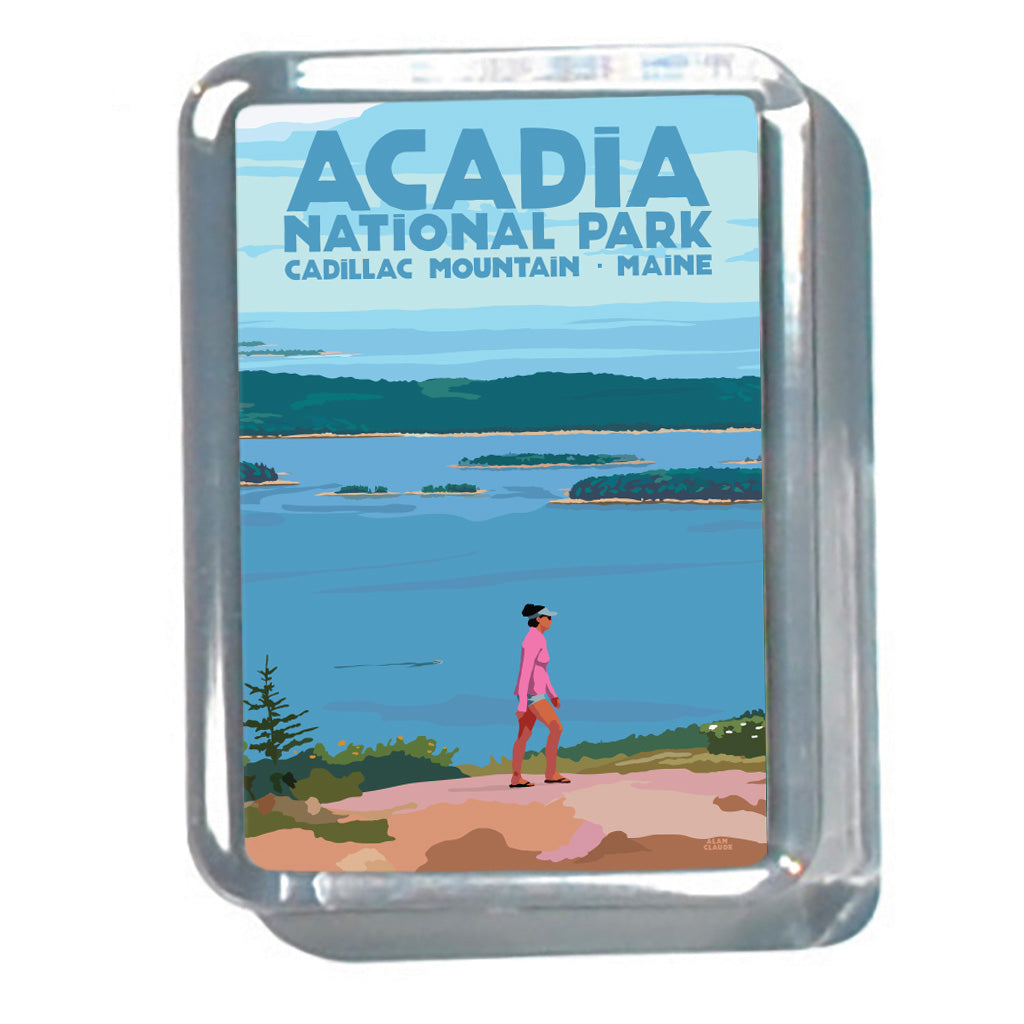 Becs Walk on Cadillac Mountain 2" x 2 3/4" Acrylic Magnet