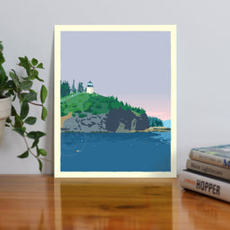 After the Storm Art Print 8" x 10" Travel Poster By Alan Claude - Maine