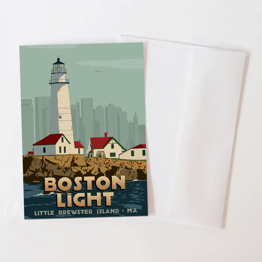 Boston Light Notecard 5" x 7"  - Massachusetts