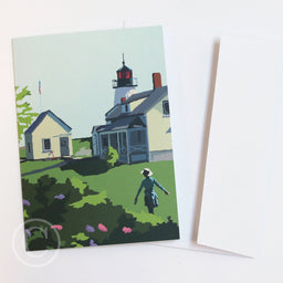 A Summer's Day on Burnt Island Light Notecard 5" x 7"  - Maine
