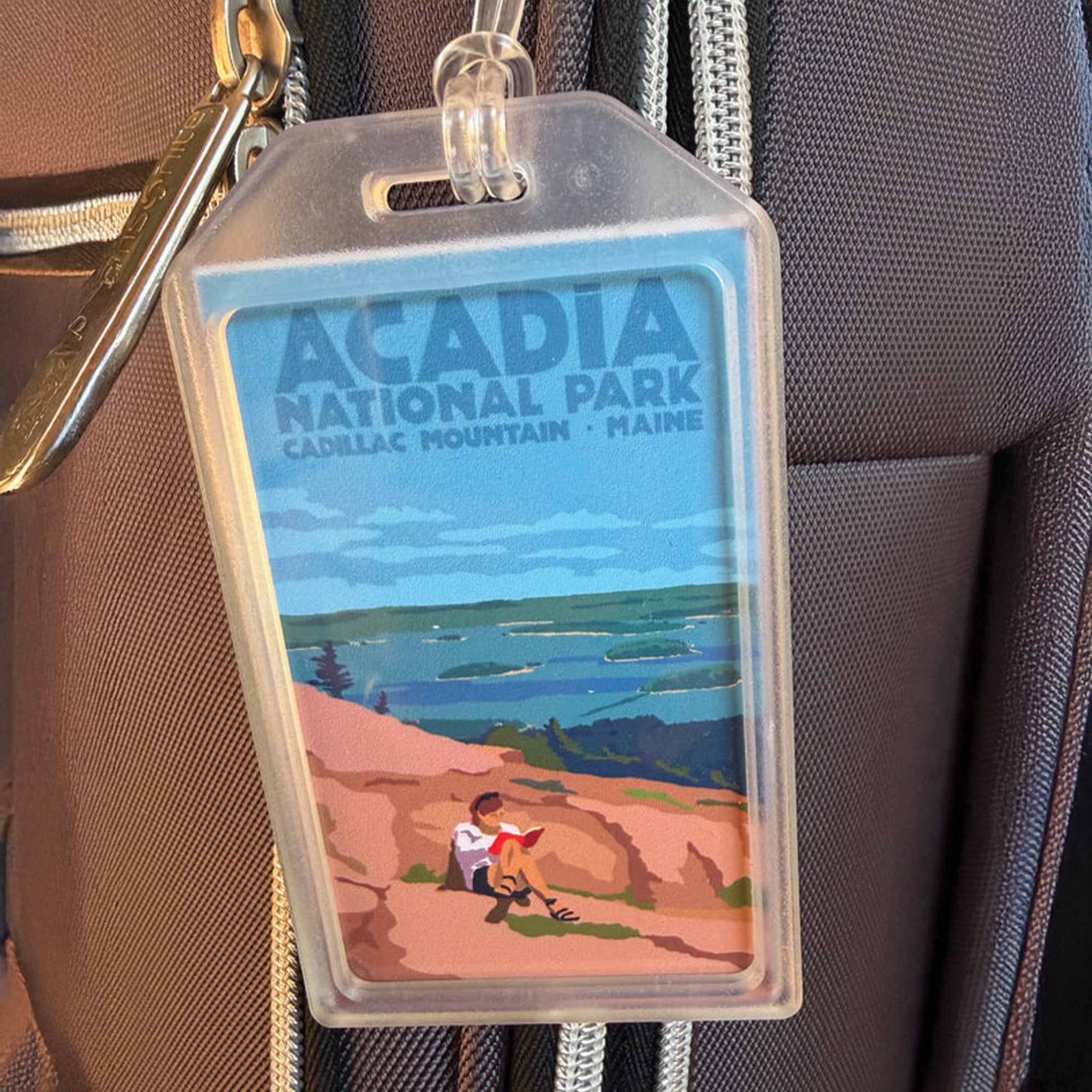 Good Book in Acadia National Park Luggage Tag