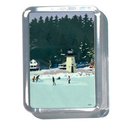 Ice Skating at Ladies Delight 2" x 2 3/4" Acrylic Magnet