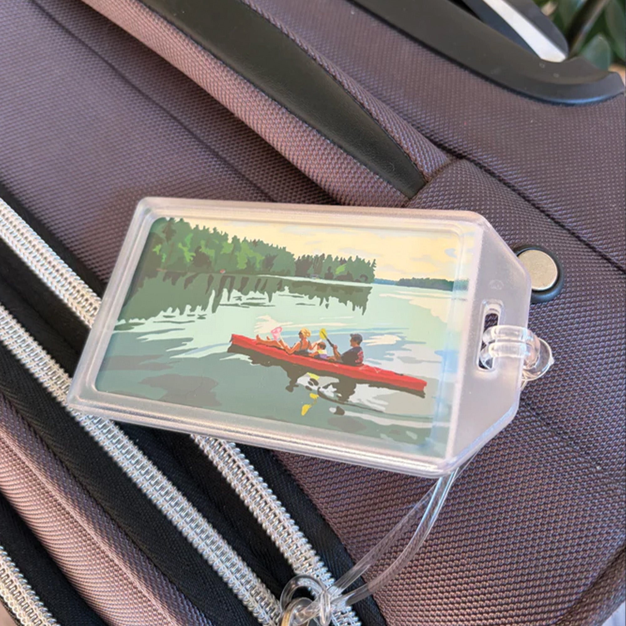 Kayaking on a Lake Luggage Tag