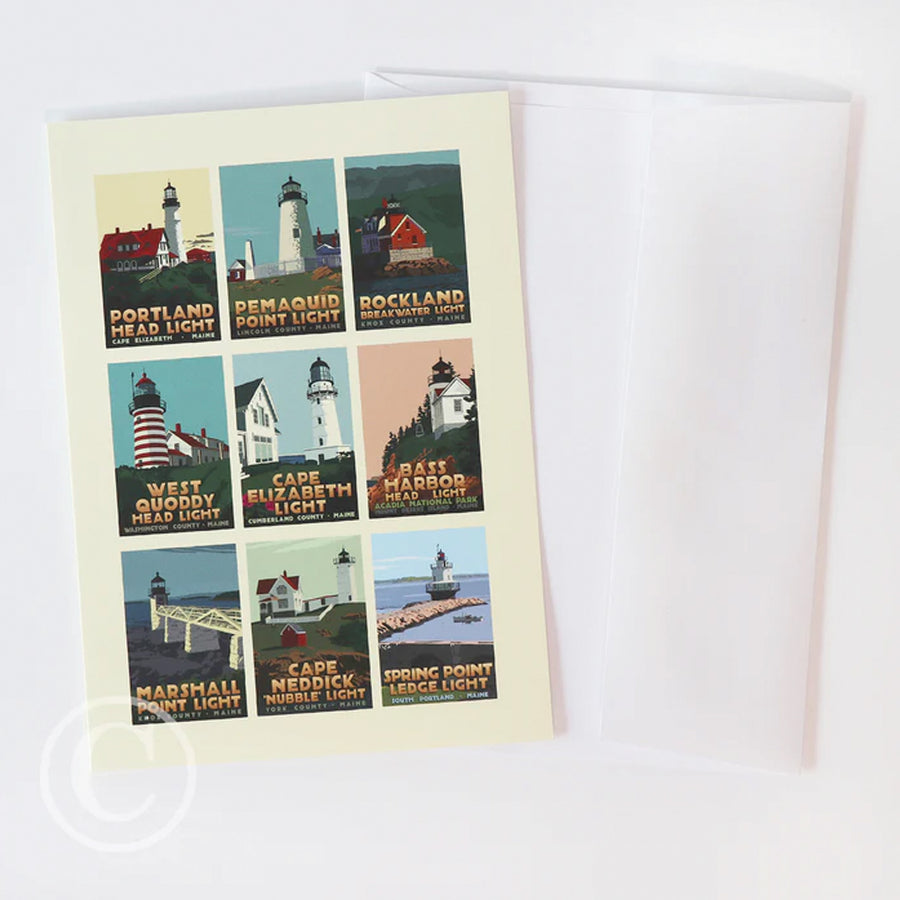 Maine Lighthouse Series Notecard 5" x 7"  - Maine