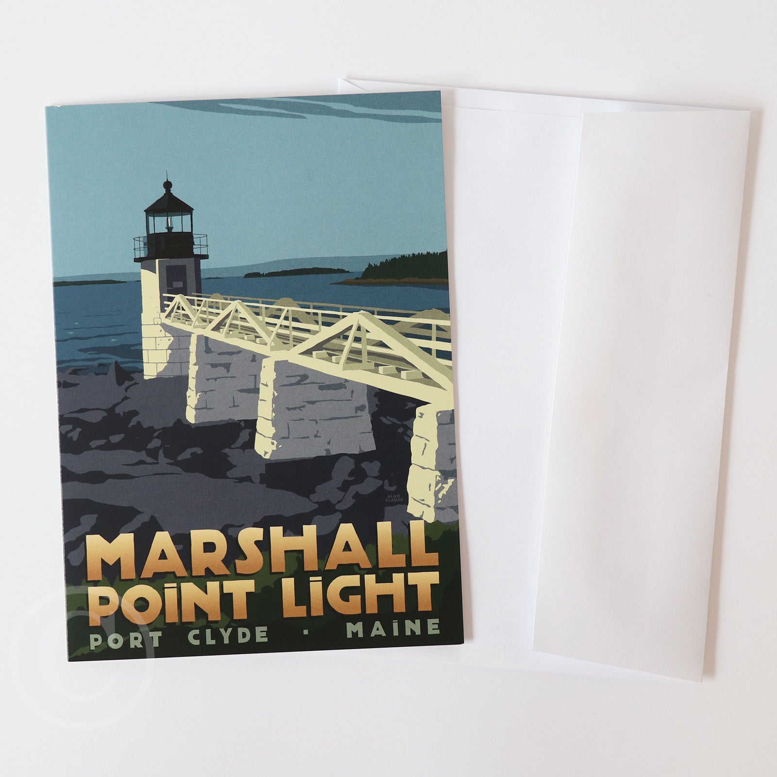 Marshall Point Light Notecard 5" x 7"  - Maine