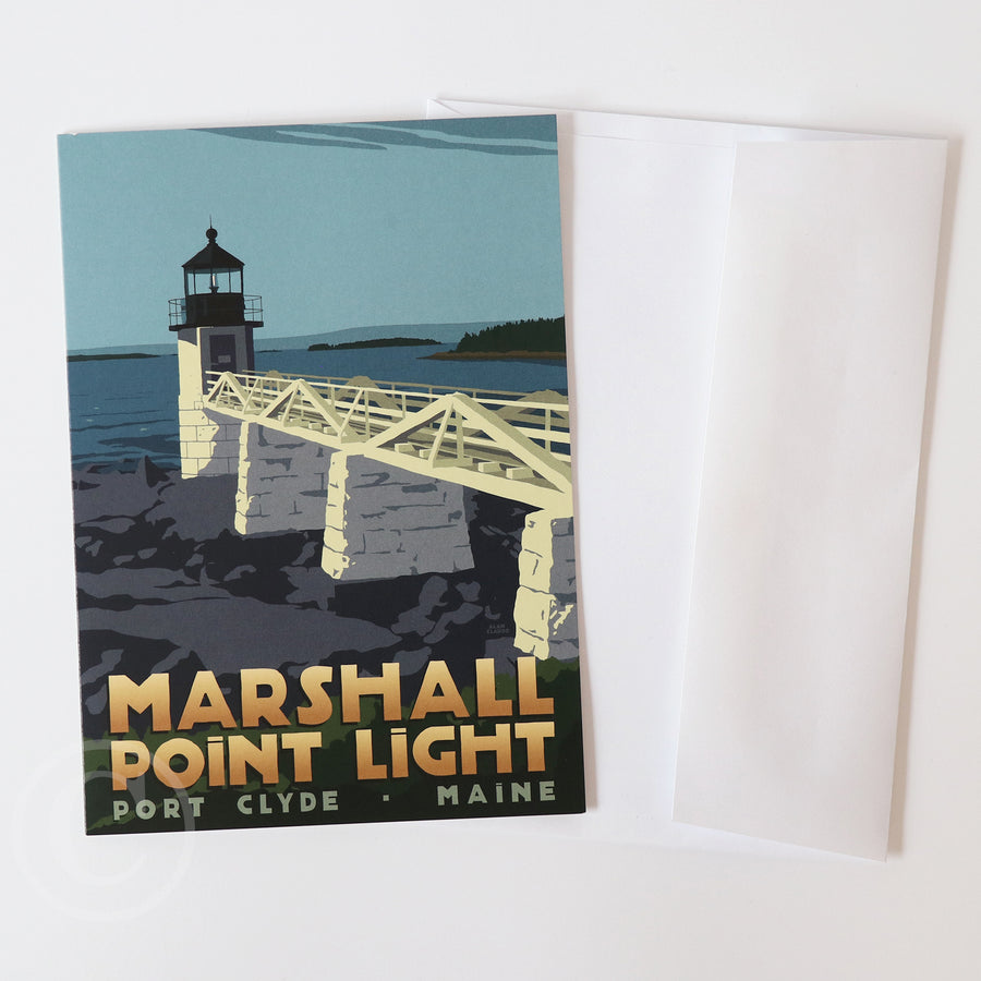Marshall Point Light Notecard 5" x 7"  - Maine