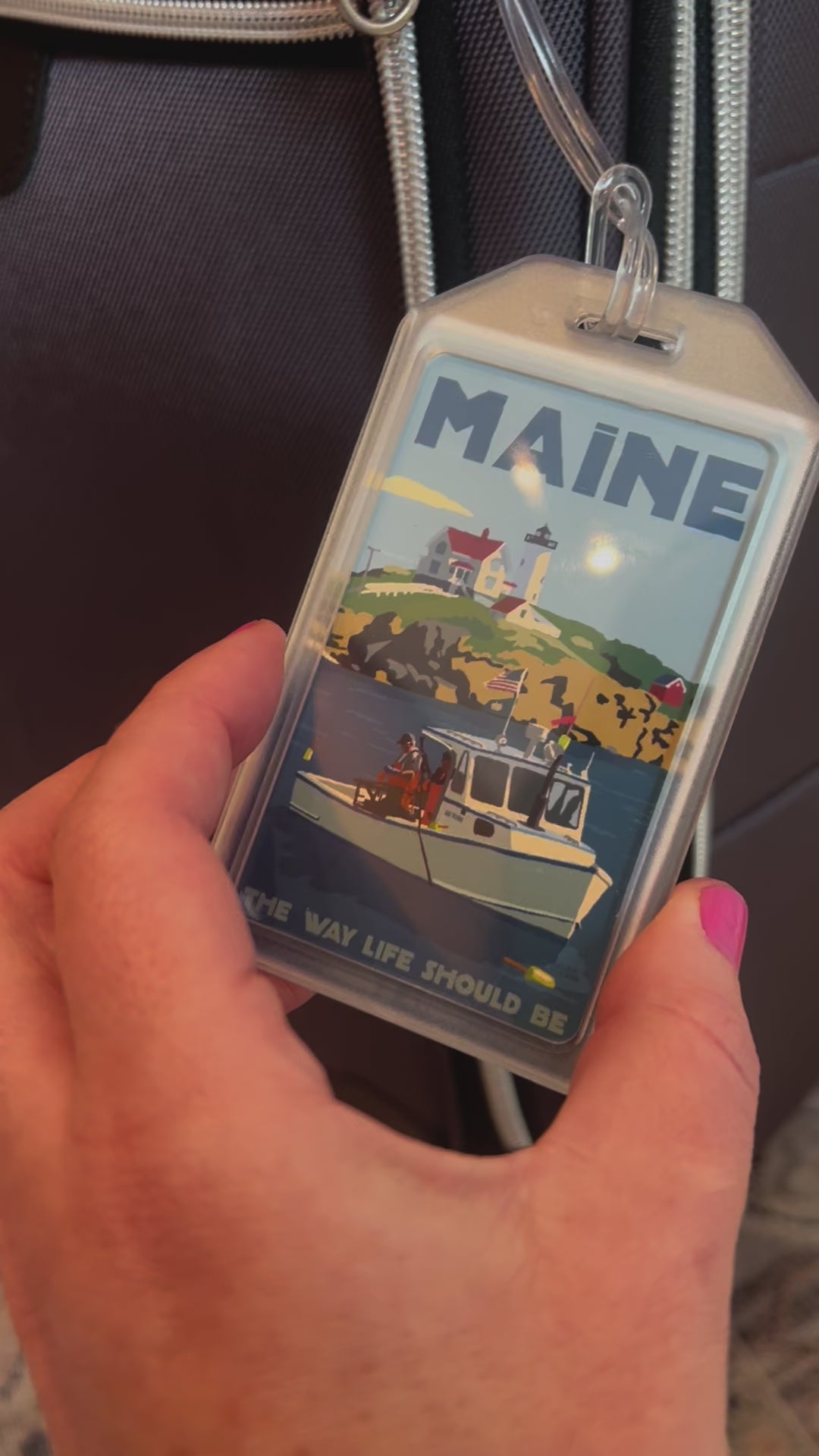 Lobstering at the Nubble Luggage Tag - Maine