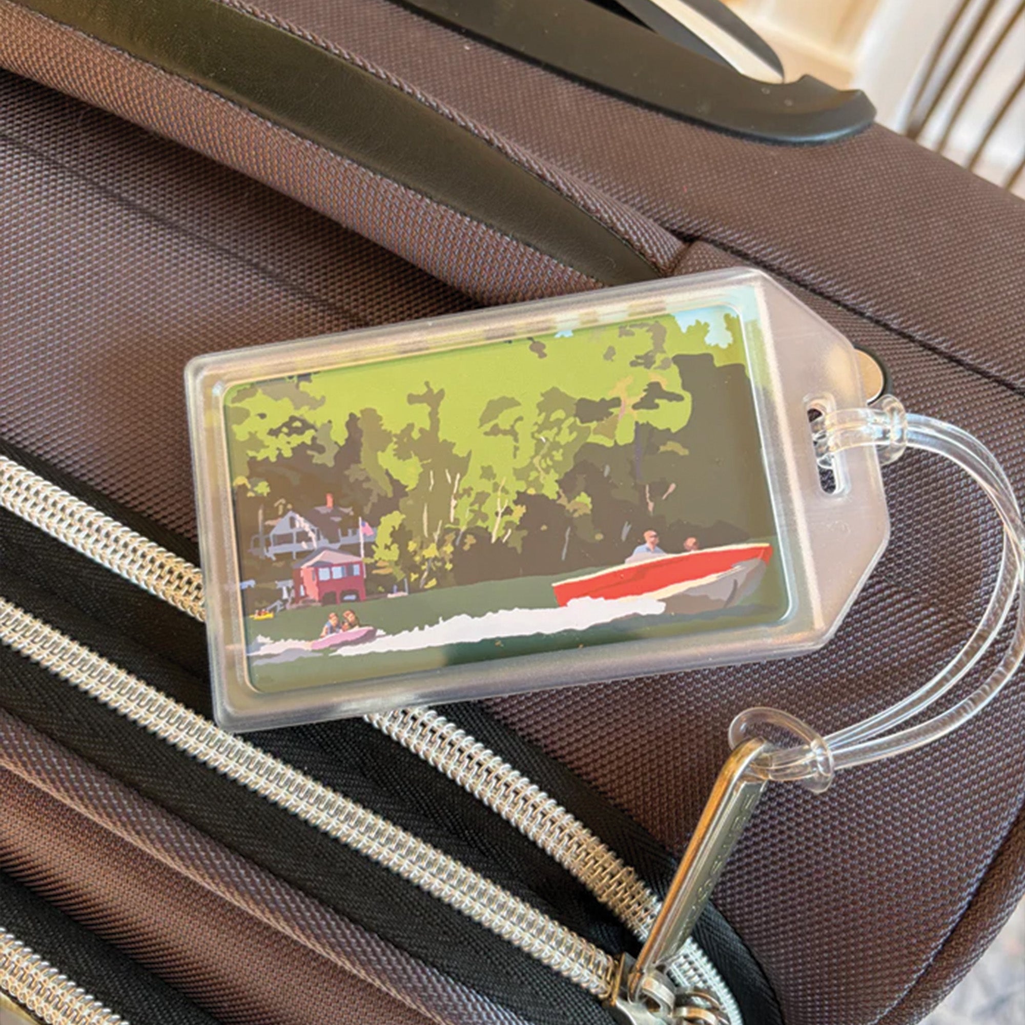 Tubing on a Lake Luggage Tag