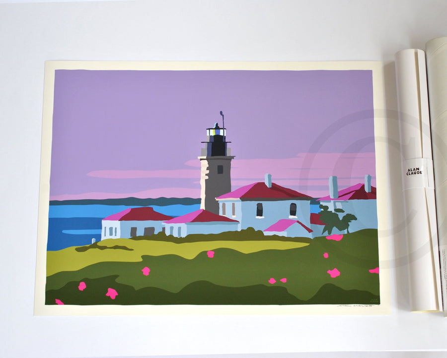 Sunrise At Beavertail Light Art Print 18" x 24" Wall Poster - Rhode Island