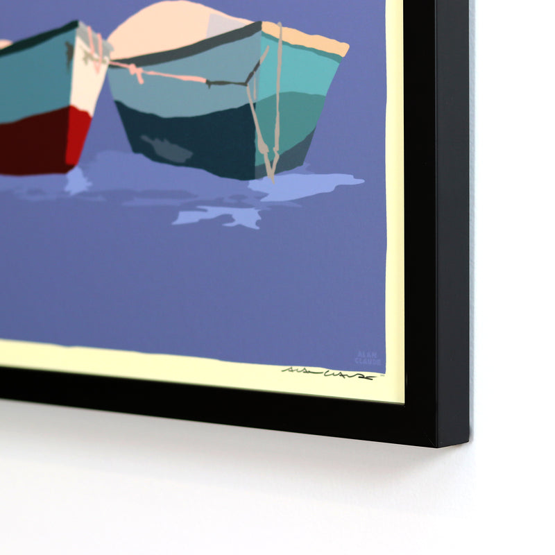 Love Boats in Maine Art Print 18" x 24" Framed Wall Poster - Maine