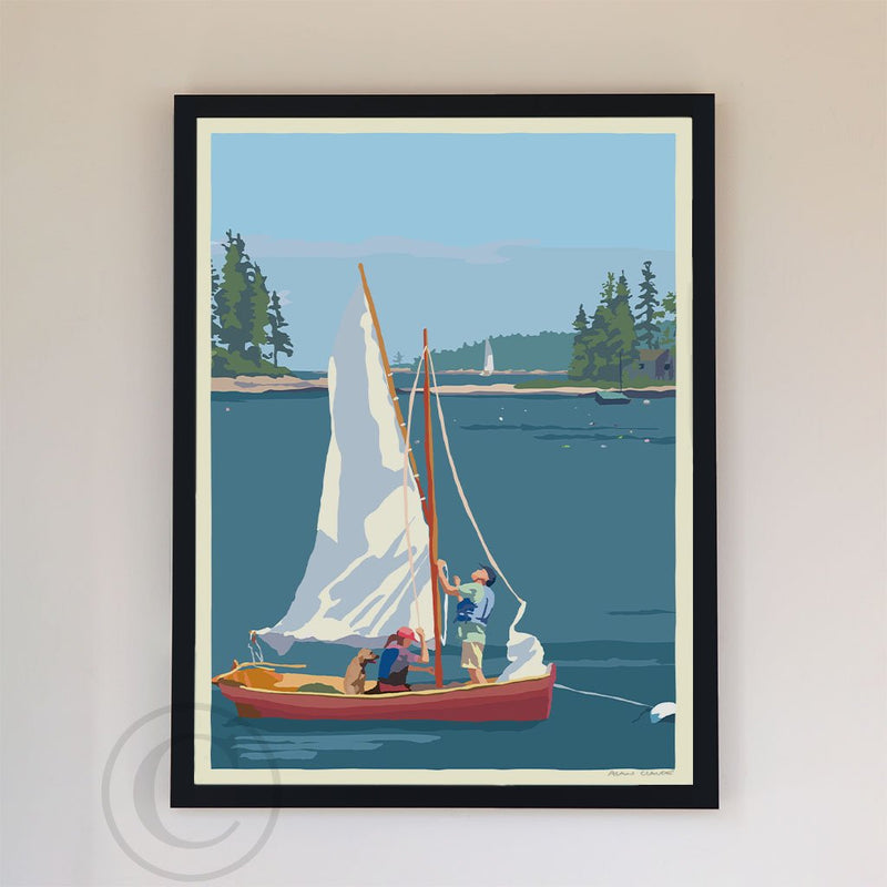 Hoist The Sail Art Print 18" x 24" Framed Wall Poster By Alan Claude