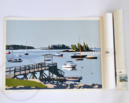 Sailboats in Boothbay Harbor Art Print 18" x 24" Wall Poster - Maine