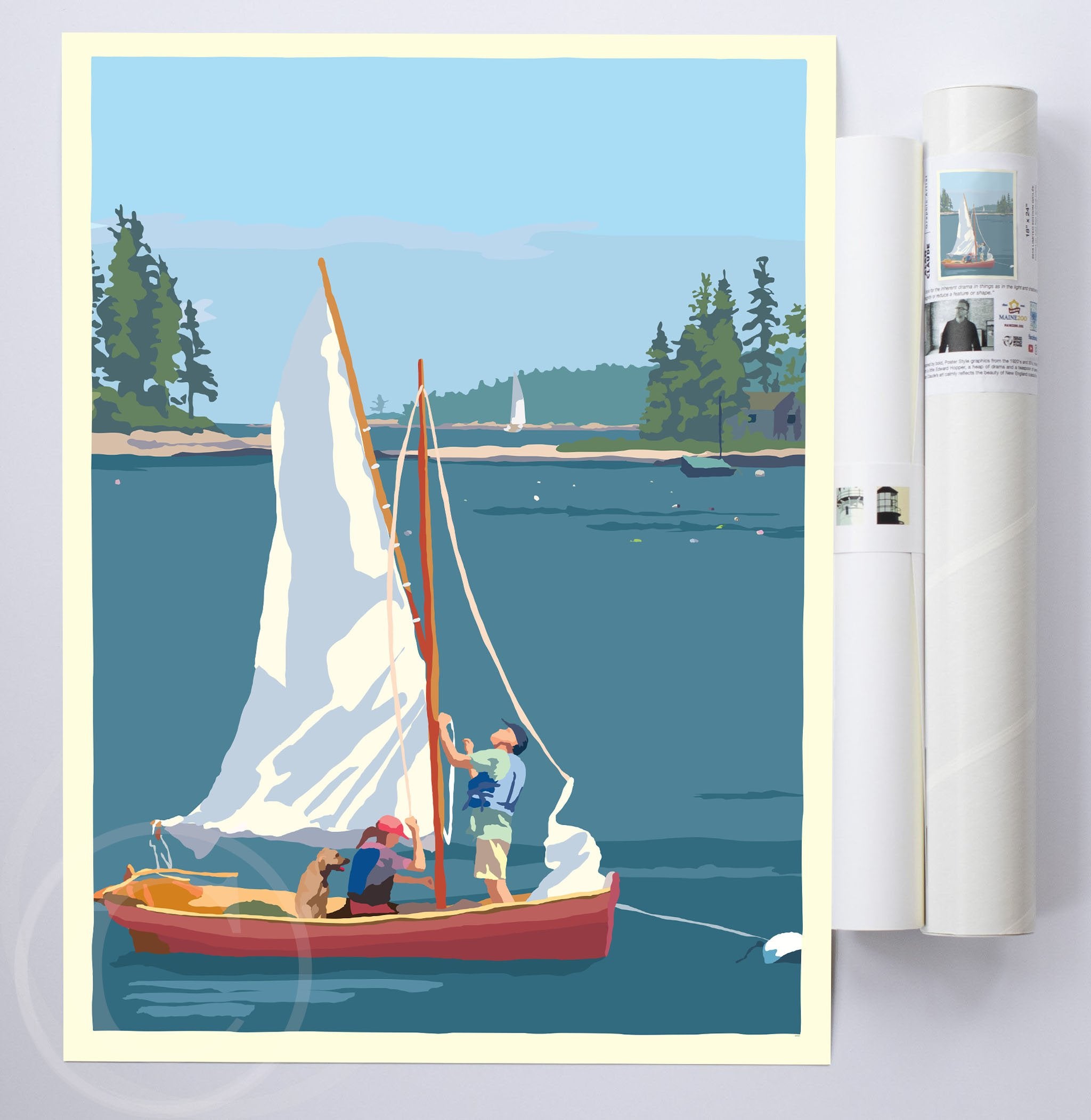 Hoist The Sail Art Print 18" x 24" Wall Poster By Alan Claude